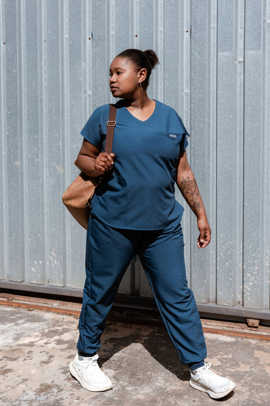The Ladies Scrub Jogger - Airforce