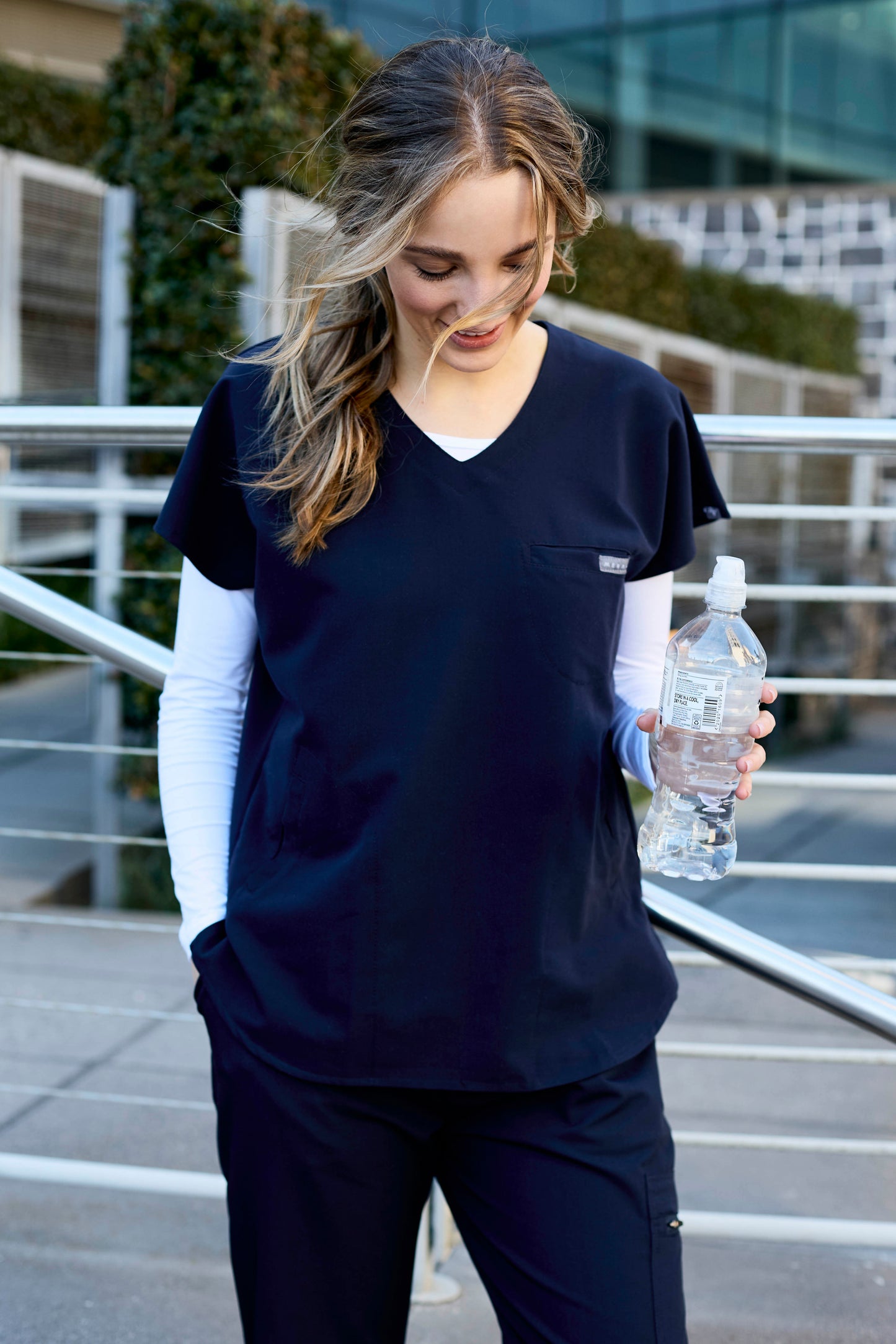 The Coco Women's Scrub Top - Navy