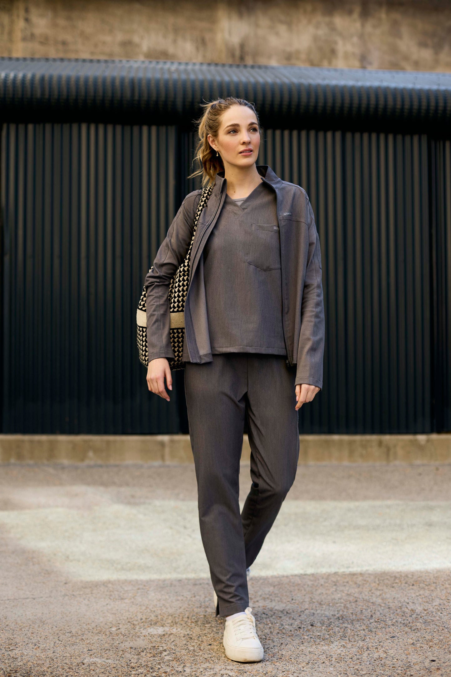 The Lilian Scrub Jacket - Graphite