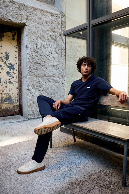 The Mens Straight Leg Scrub Pants - Navy