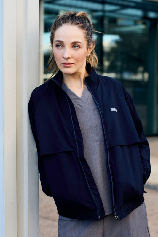 The Rosa Women's Scrub Jacket - Navy