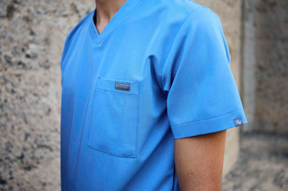 The Alexander Men's Scrub Top - Cool Marine