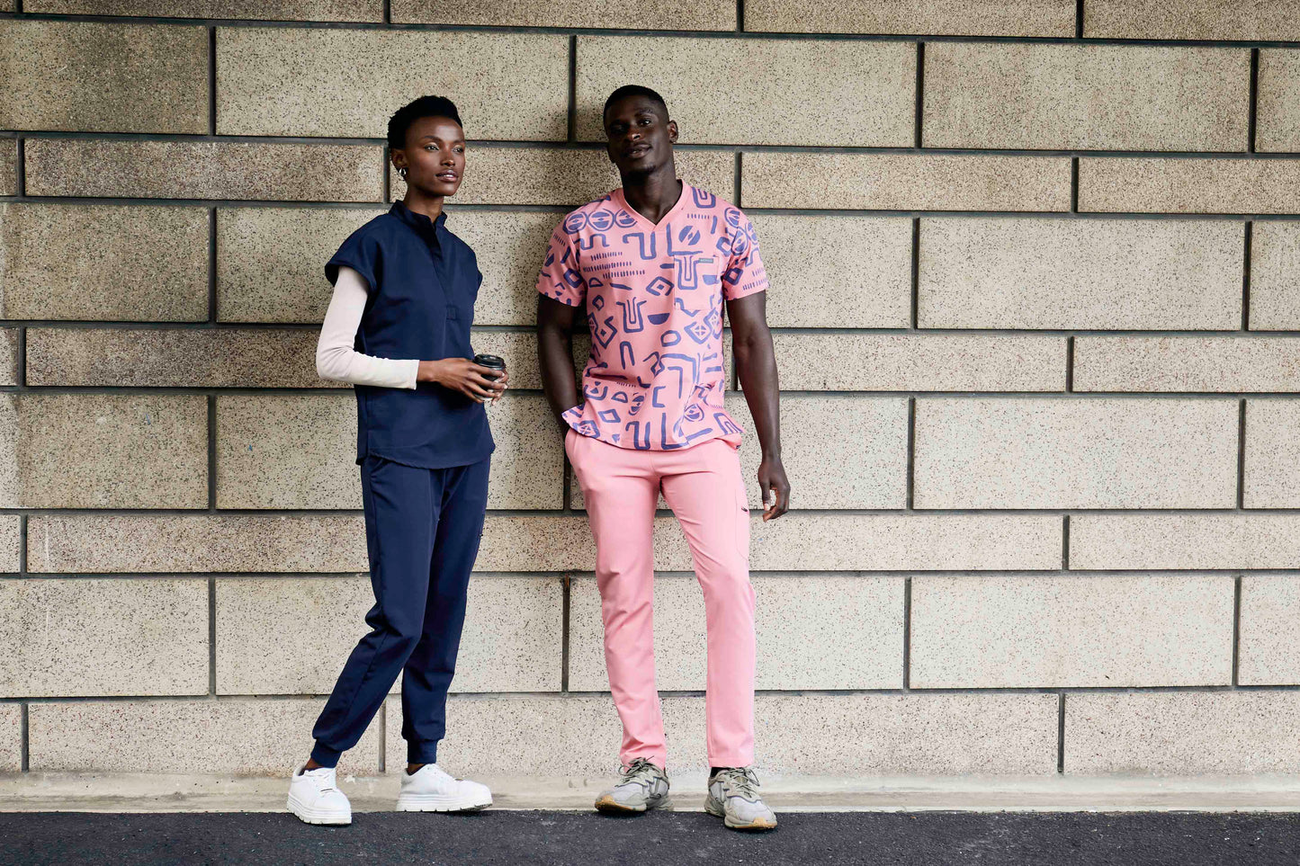 The Mens Straight Leg Scrub Pants - Coral