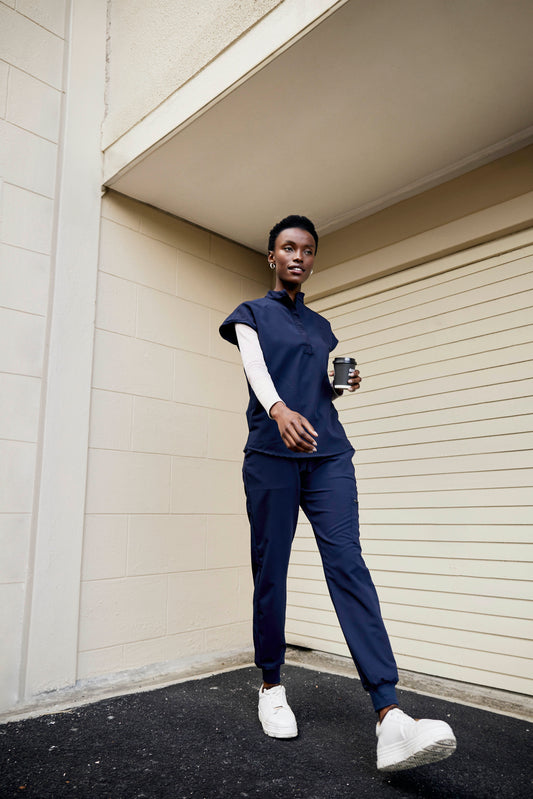 The Ladies Scrub Jogger - Navy