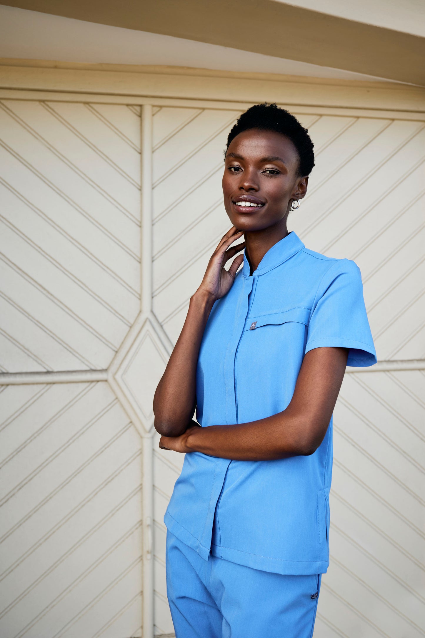 The Charlotte Women's Scrub Top - Cool Marine