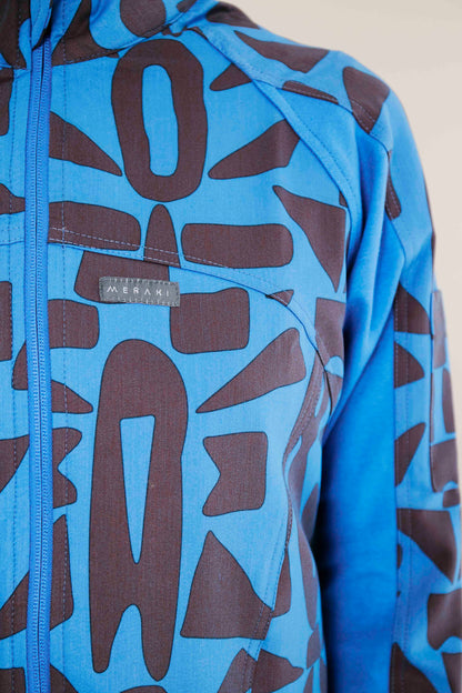 The Lilian Scrub Jacket - Makeba Print