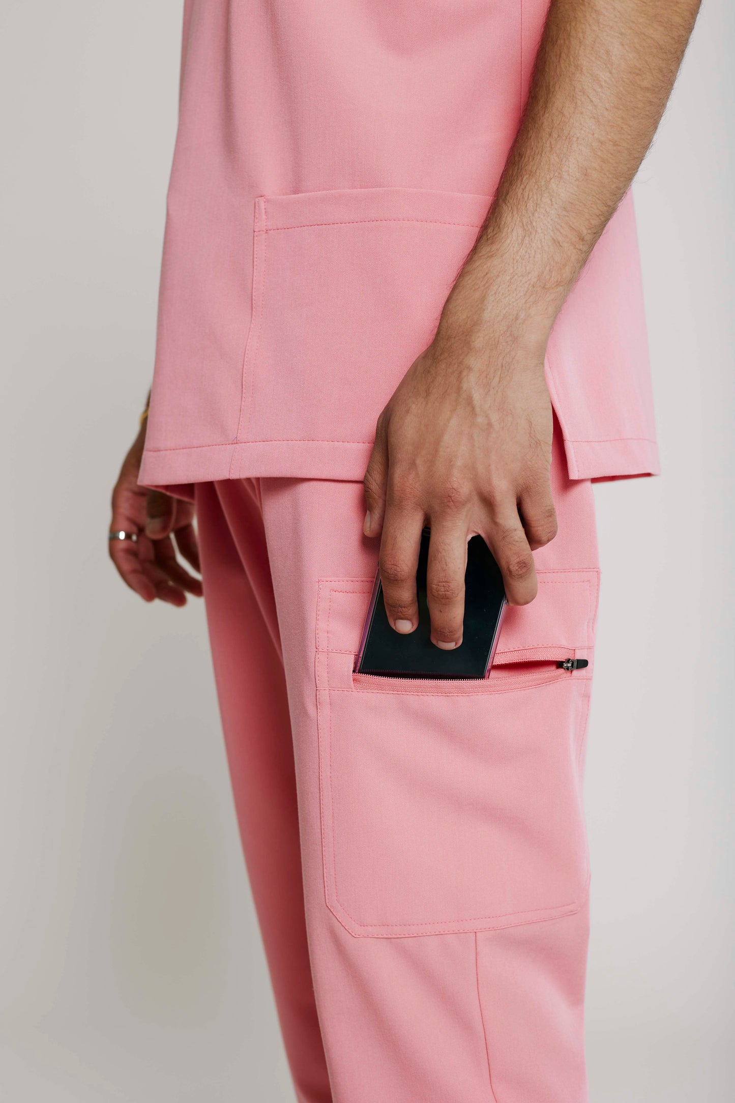 The Mens Straight Leg Scrub Pants - Coral