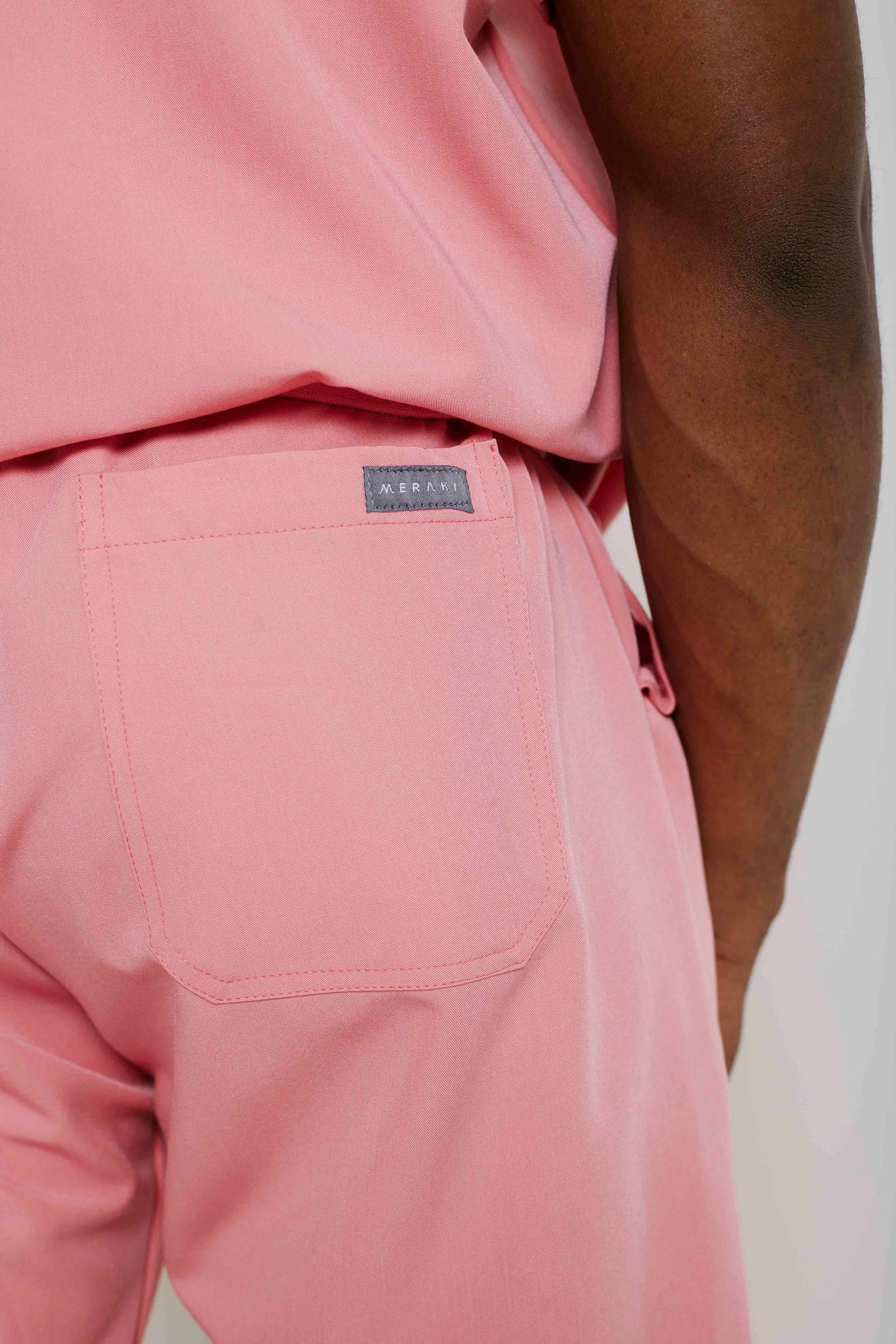 The Mens Straight Leg Scrub Pants - Coral