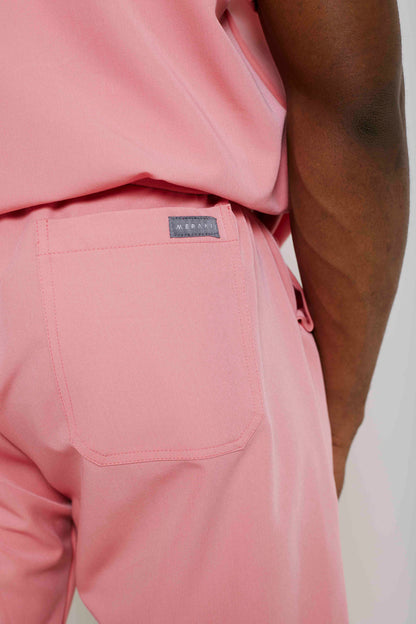 The Mens Straight Leg Scrub Pants - Coral