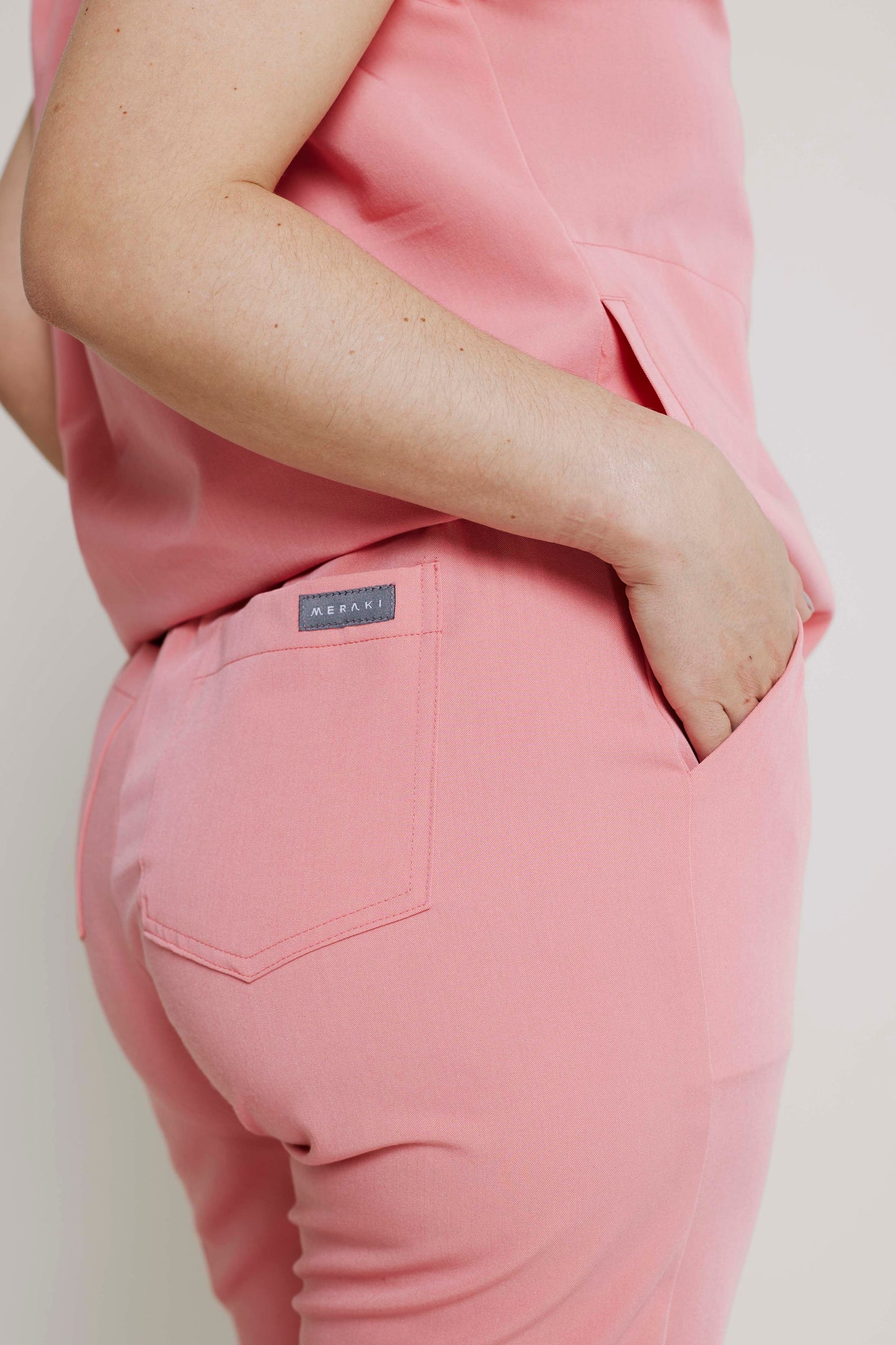 The Ladies Straight Leg Scrub Pants - Coral