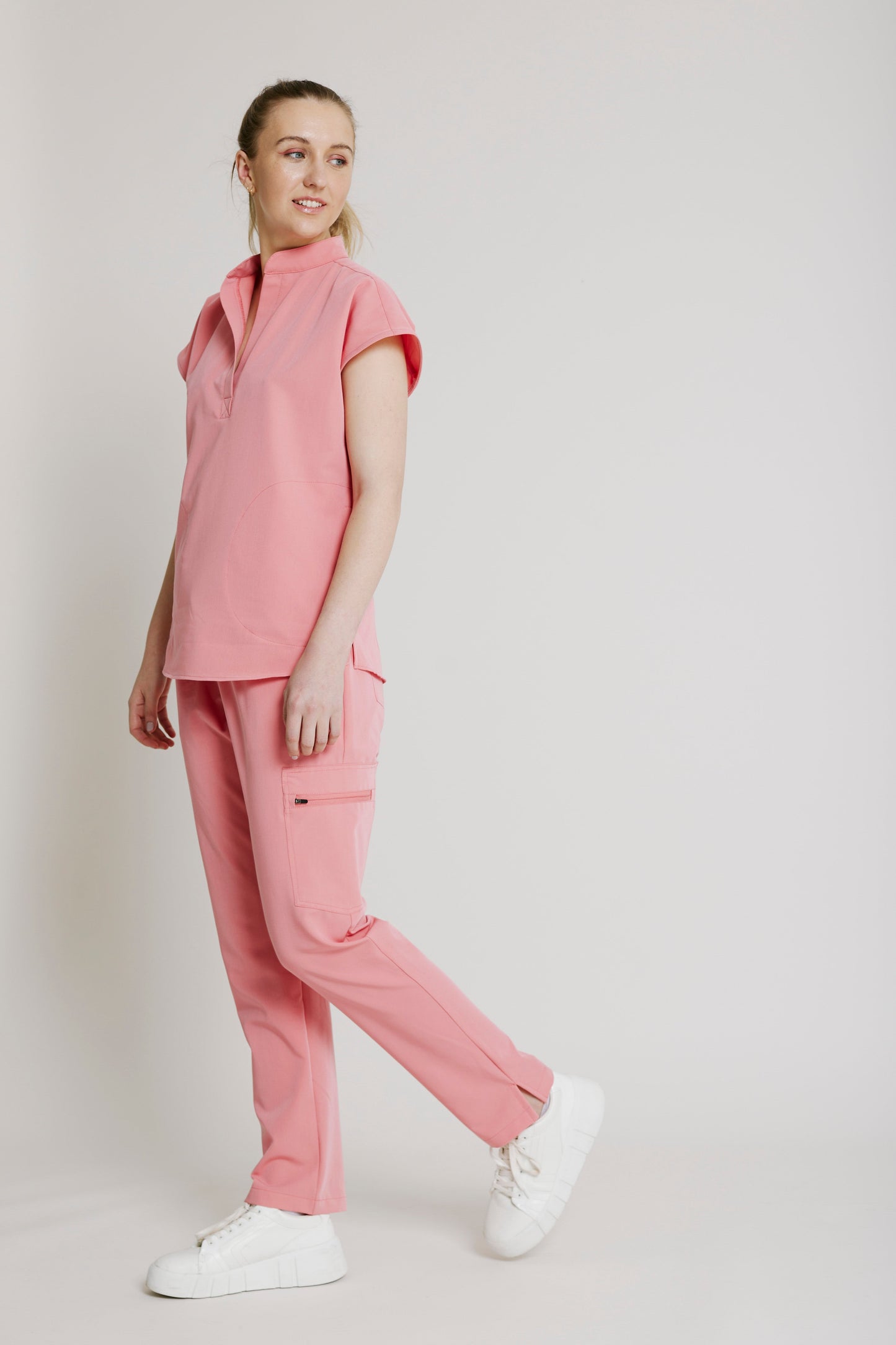 The Ladies Straight Leg Scrub Pants - Coral
