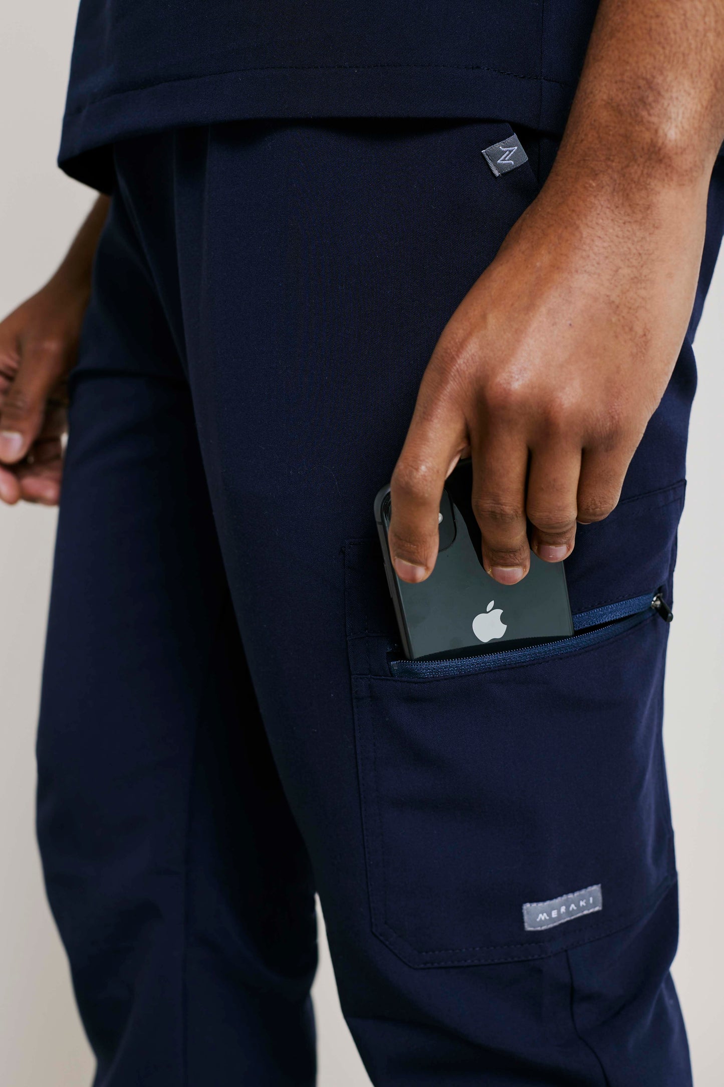 The Mens Straight Leg Scrub Pants - Navy