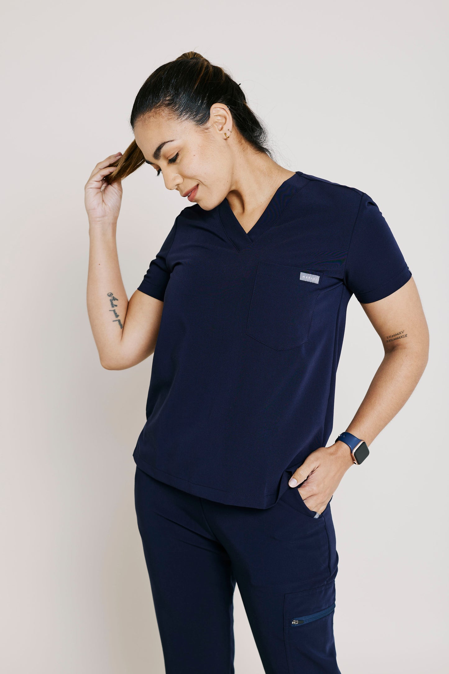 The Penny Women's Scrub Top - Navy