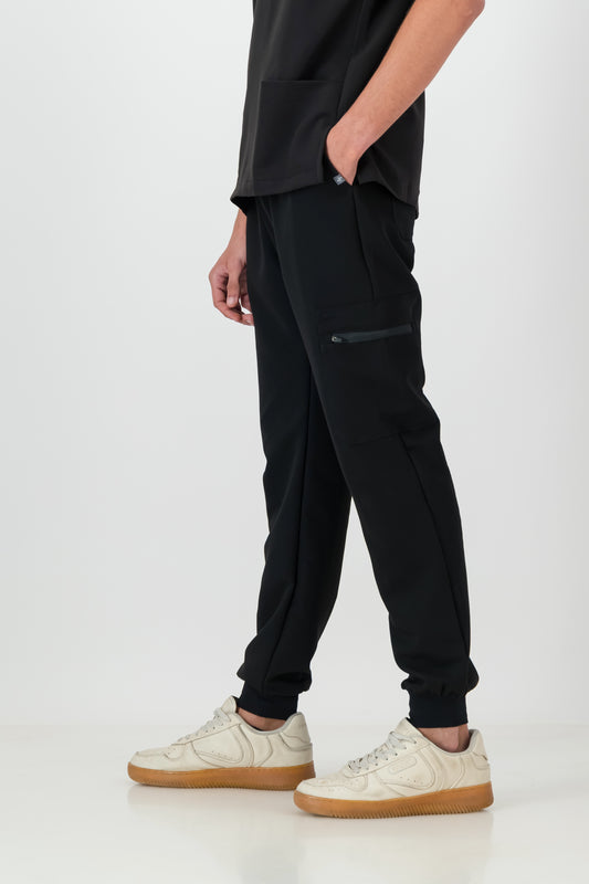 The Mens Scrub Jogger - Jet Black - Meraki Scrubs