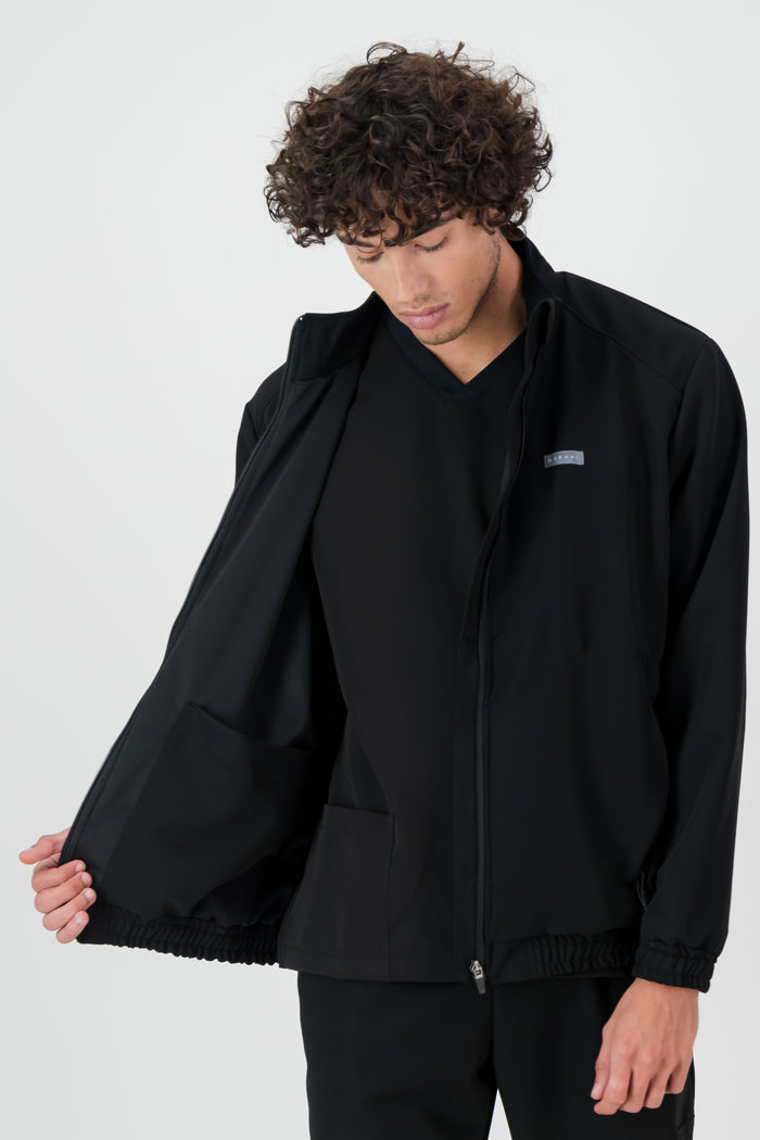 The Albert Men's Scrub Jacket - Black - Meraki Scrubs