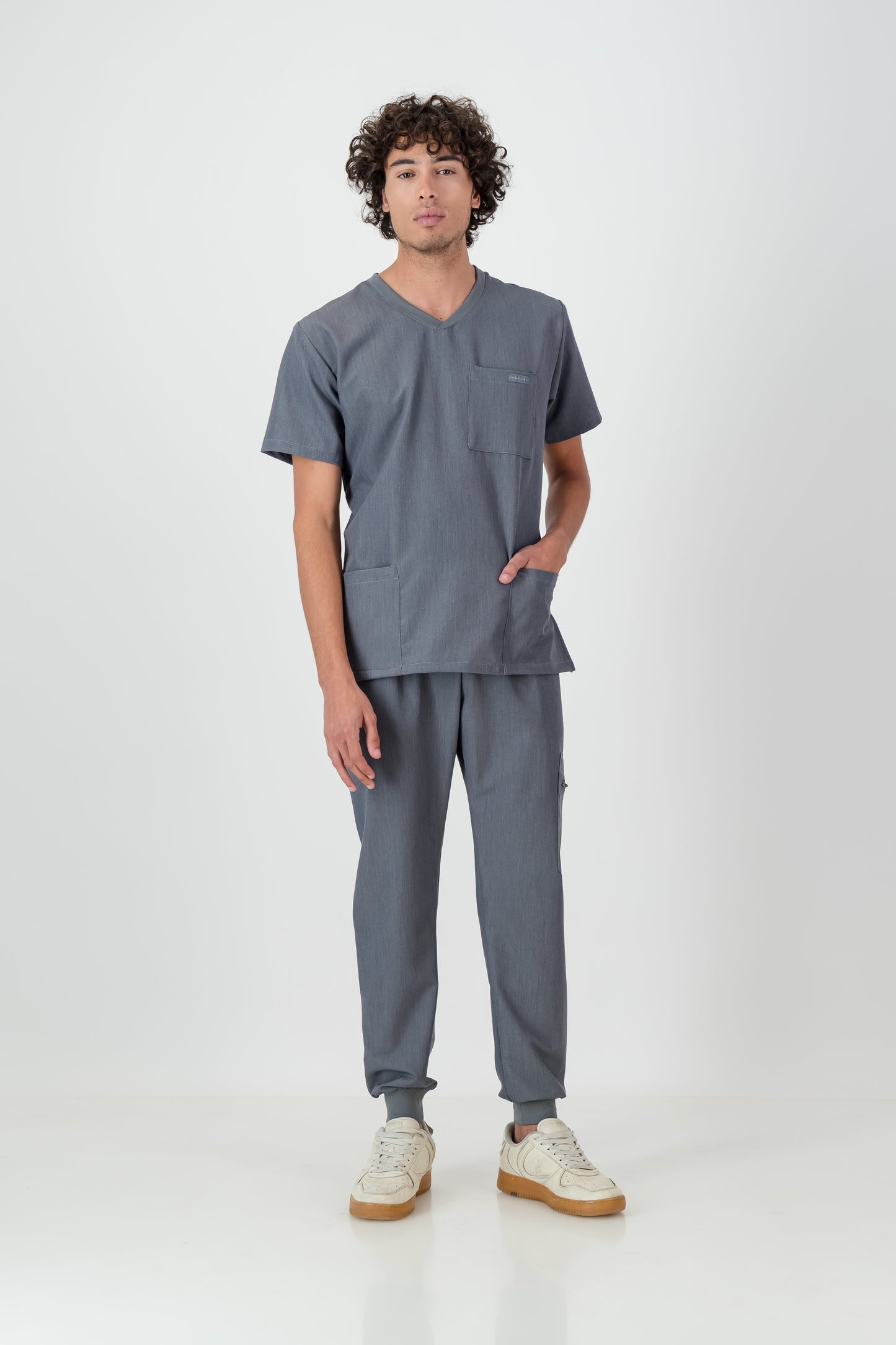 The Alexander Men's Scrub Top - Graphite