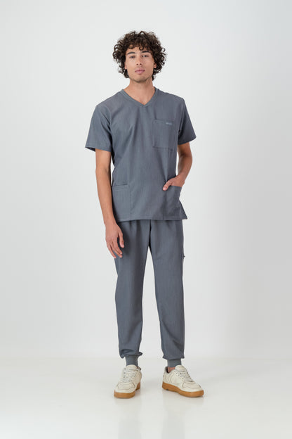 The Alexander Men's Scrub Top - Graphite