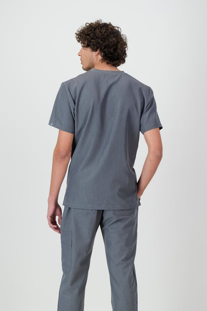The Alexander Men's Scrub Top - Graphite