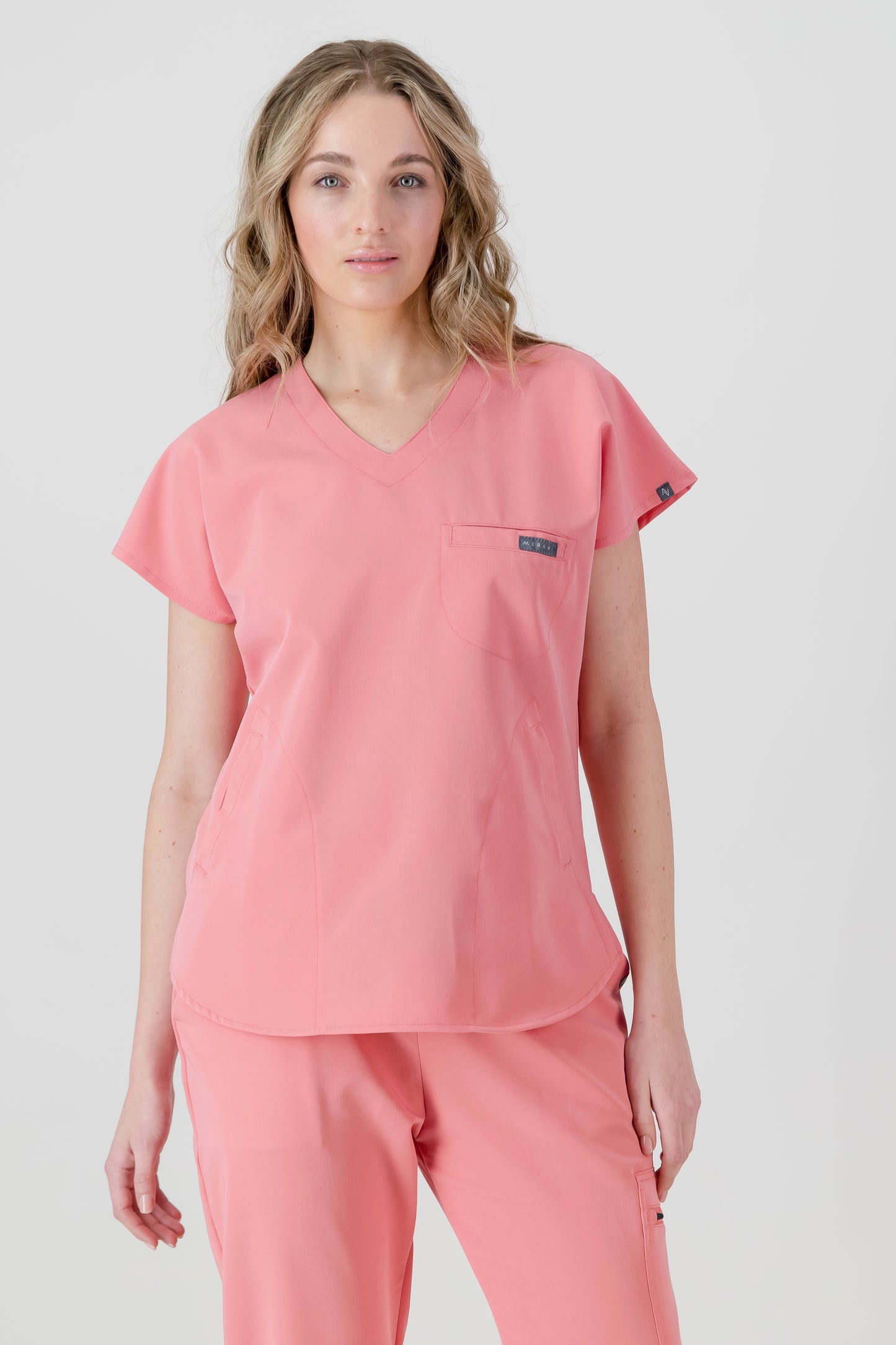 The Coco Women's Scrub Top - Coral