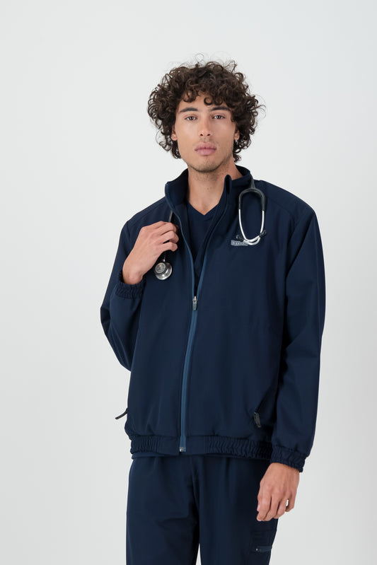 The Albert Men's Scrub Jacket - Navy