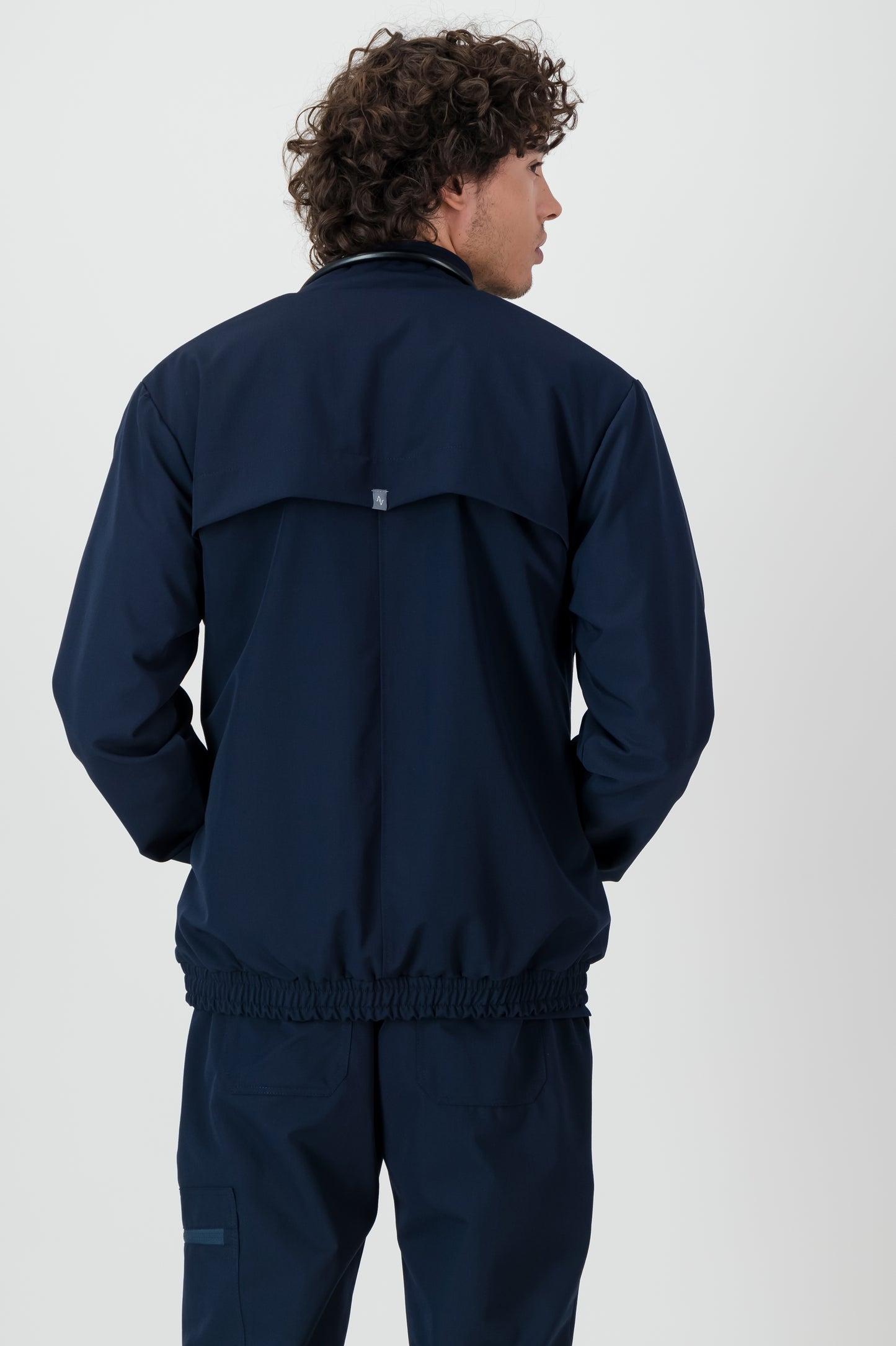 The Albert Men's Scrub Jacket - Navy