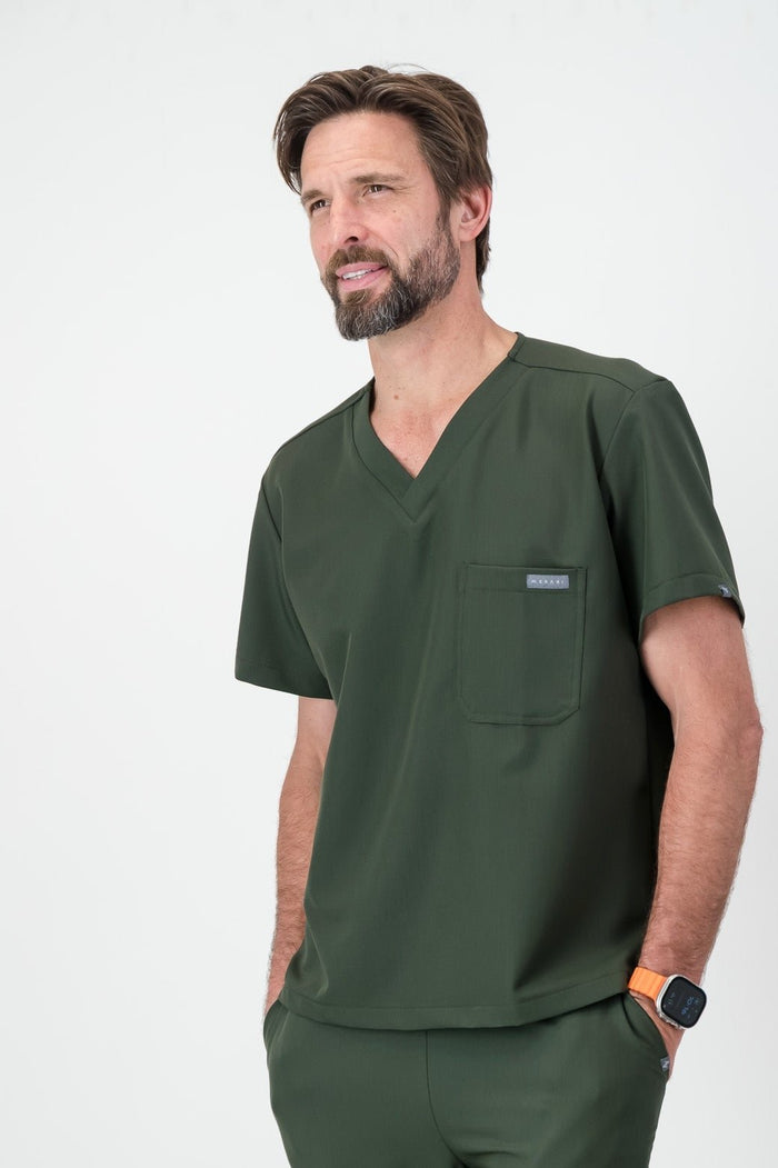 The Chris Men's Scrub Top - Bonsai - Meraki Scrubs