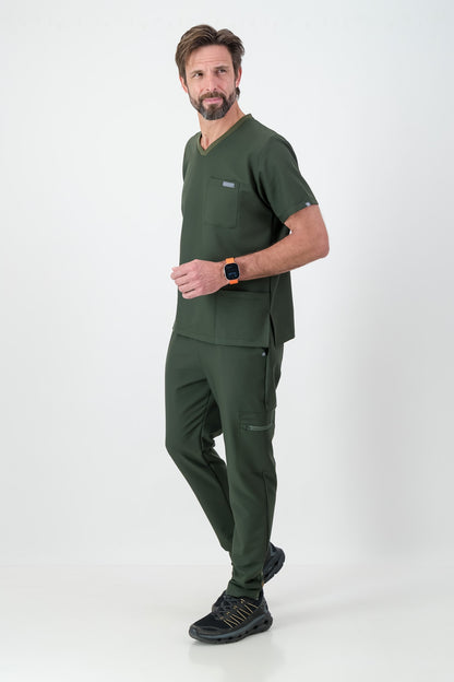 The Mens Straight Leg Scrub Pants - Bonsai