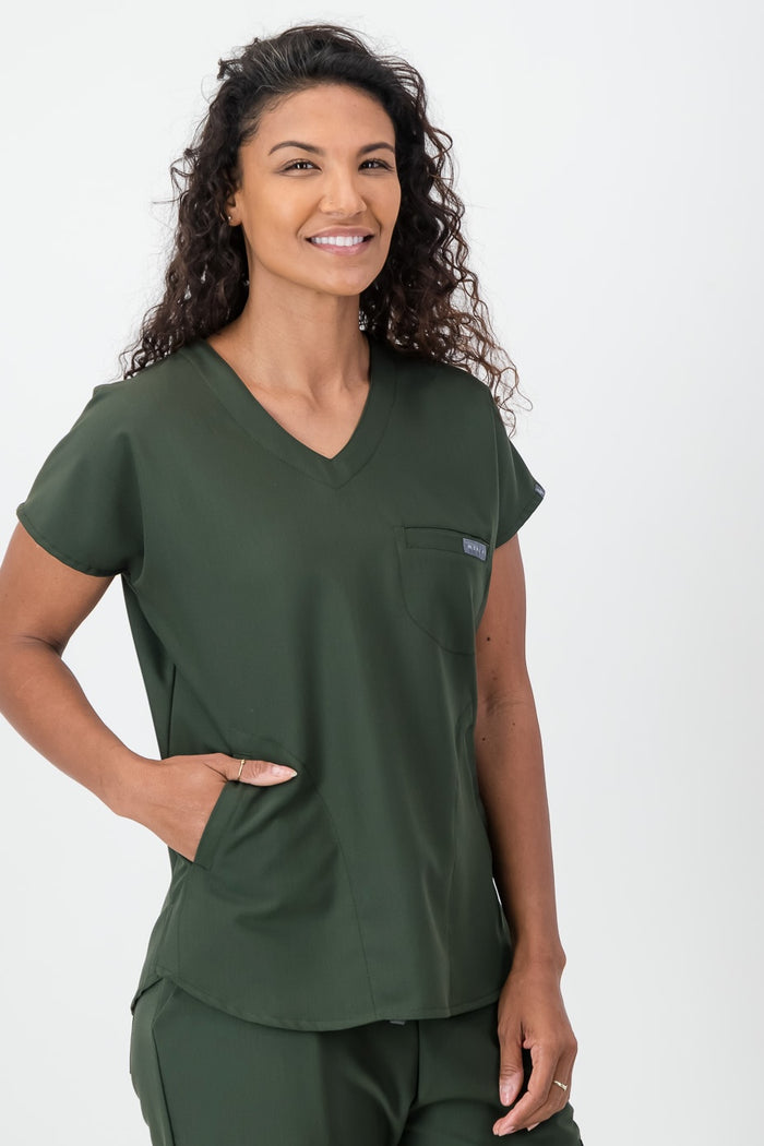 The Coco Women's Scrub Top - Bonsai - Meraki Scrubs