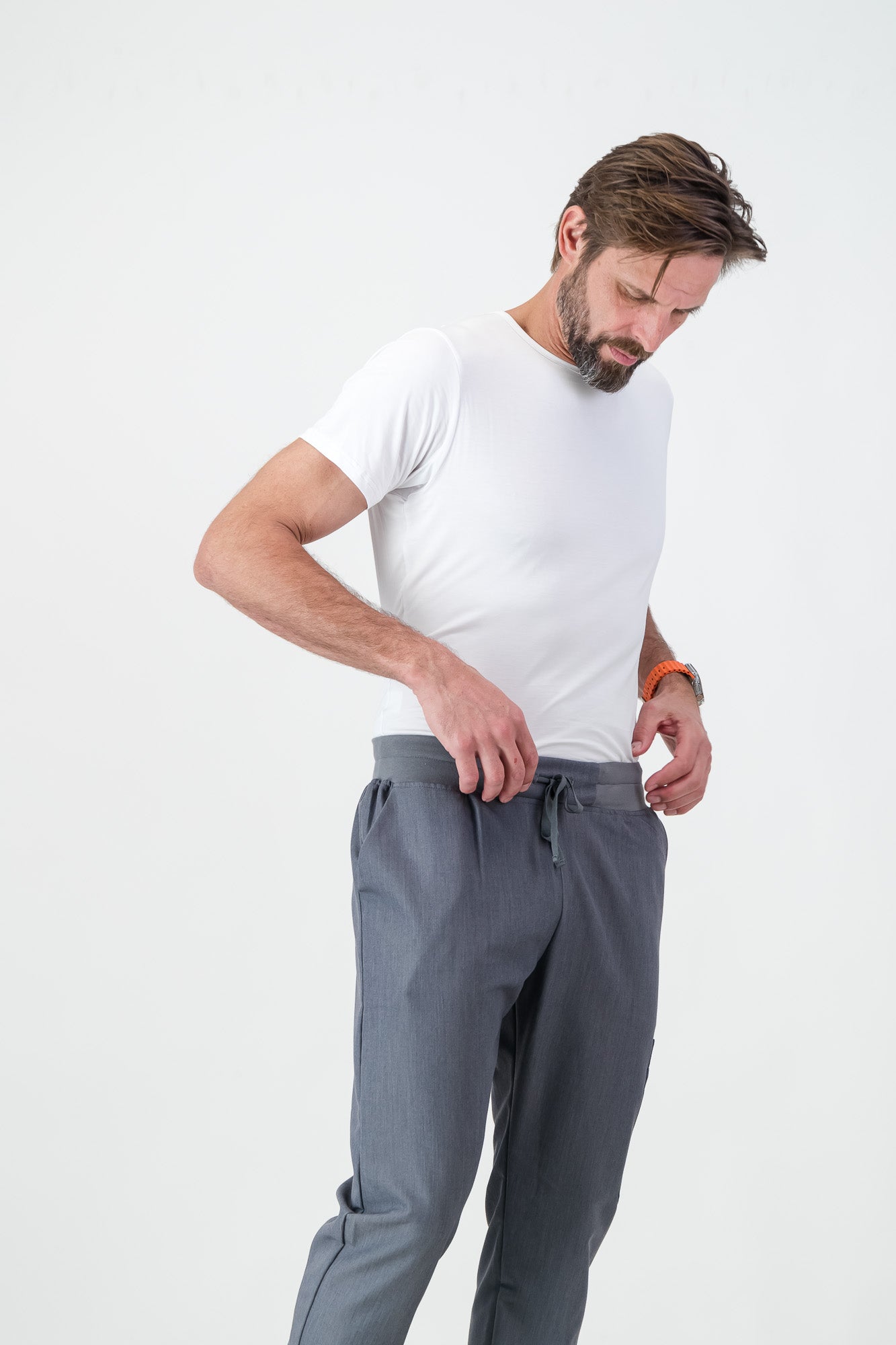 Men's Short-sleeve Underscrub - White