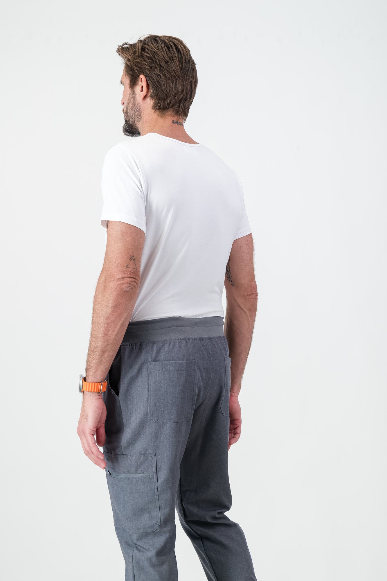 Men's Short-sleeve Underscrub - White