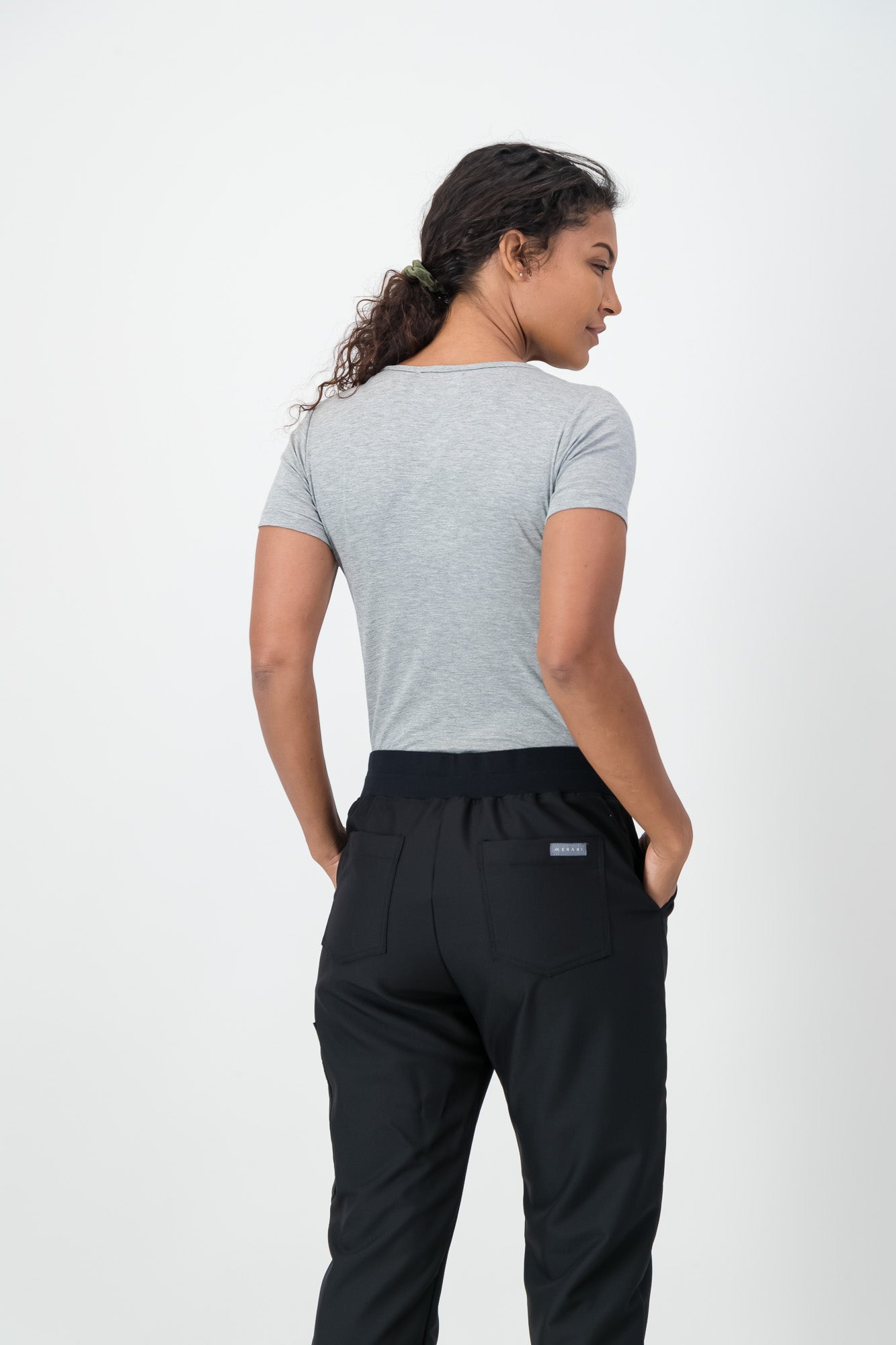 The Ladies Straight Leg Scrub Pants - Black