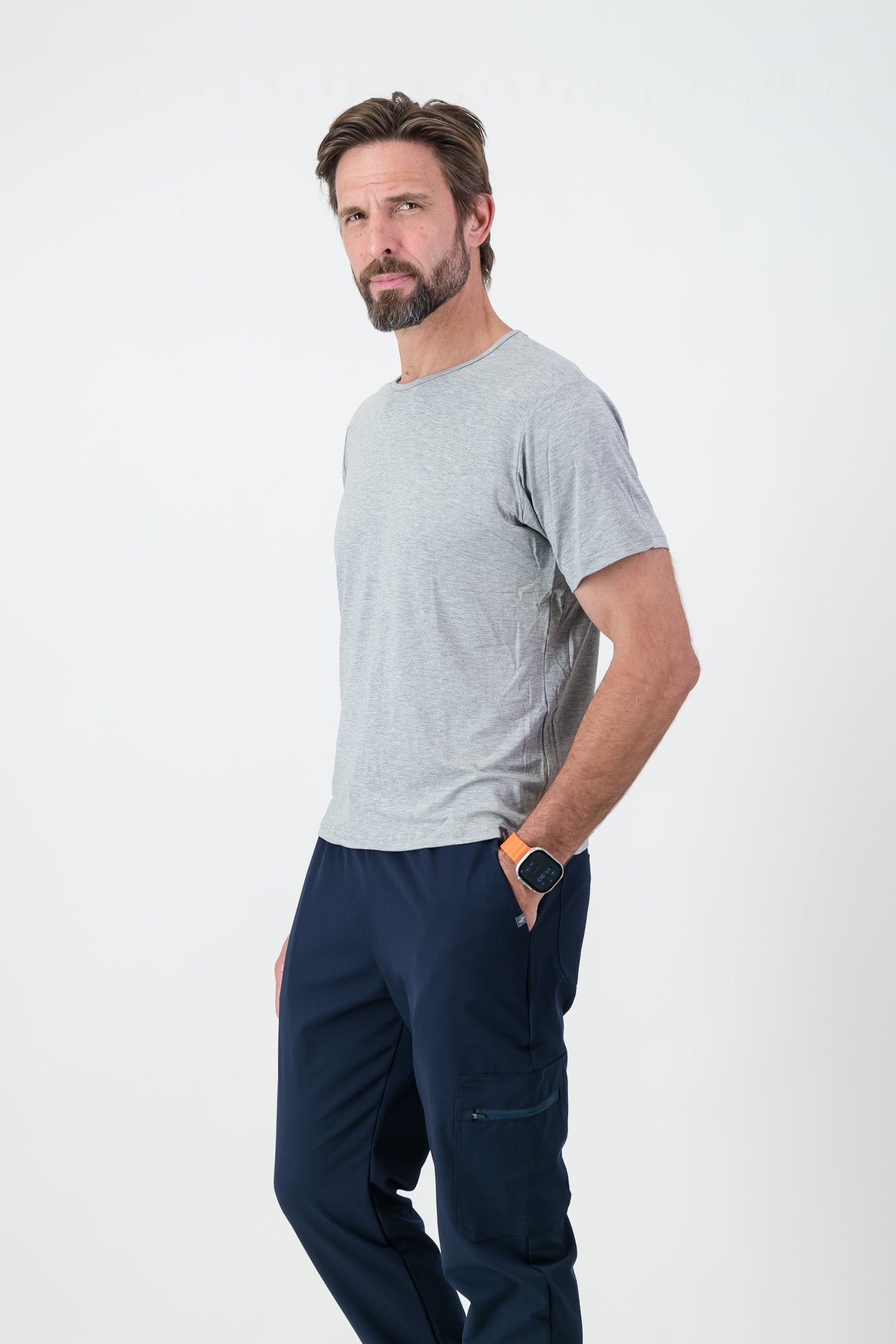 Men's Short-sleeve Underscrub - Grey