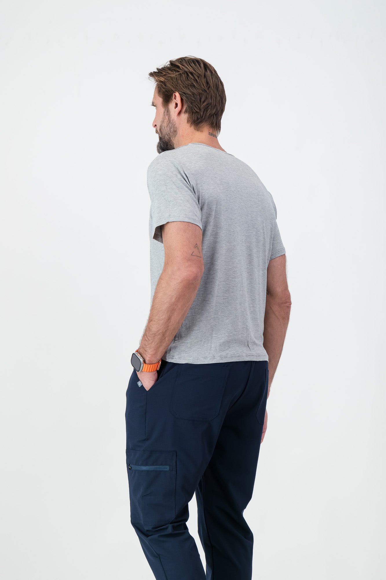 Men's Short-sleeve Underscrub - Grey