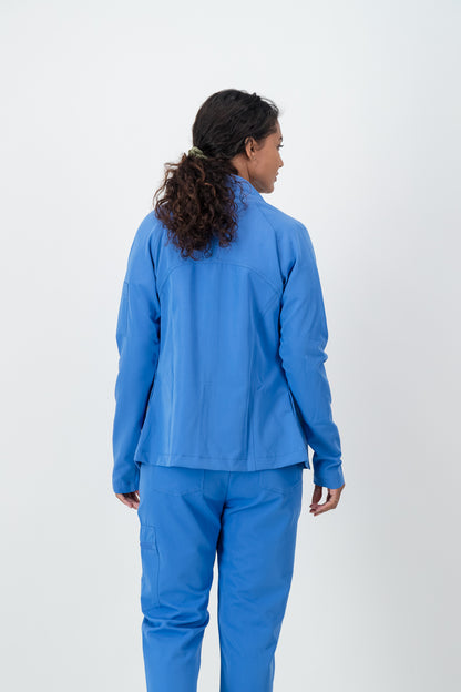 The Lilian Scrub Jacket - Cool Marine