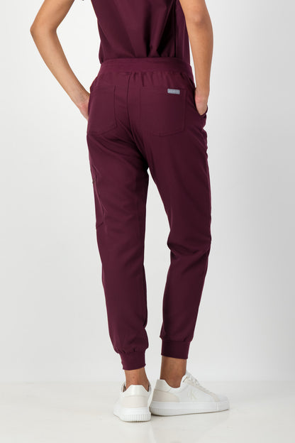 The Ladies Scrub Jogger - Burnt Cherry