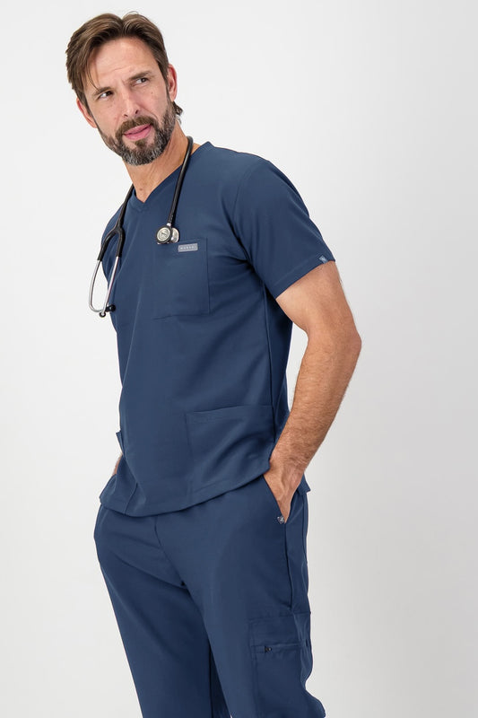 The Alexander Men's Scrub Top - Airforce