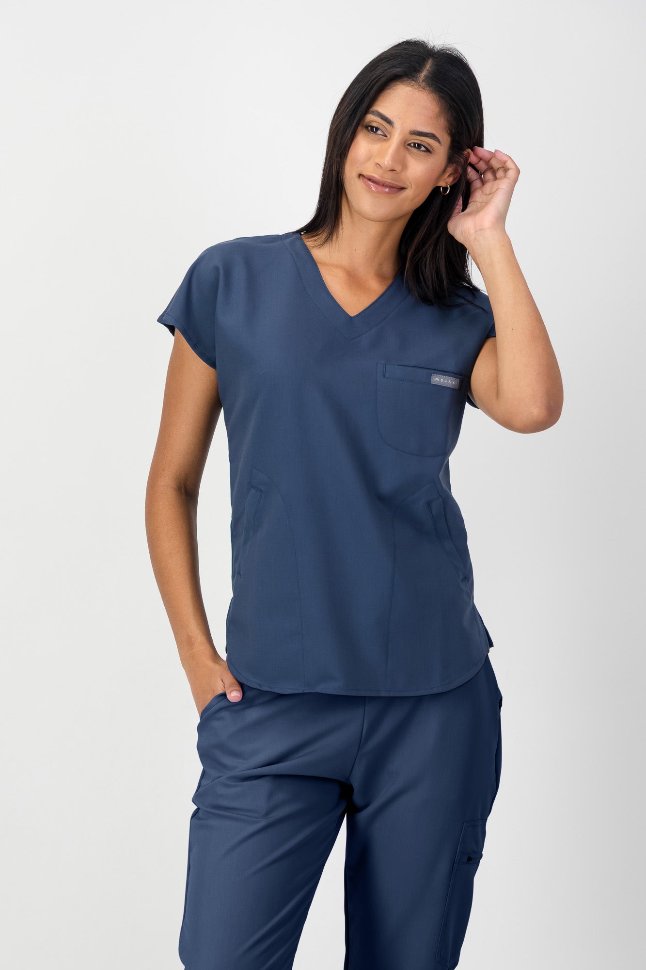 The Coco Women's Scrub Top - Airforce