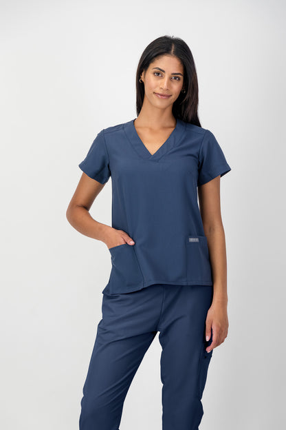 The Marie Women's Scrub Top - Airforce