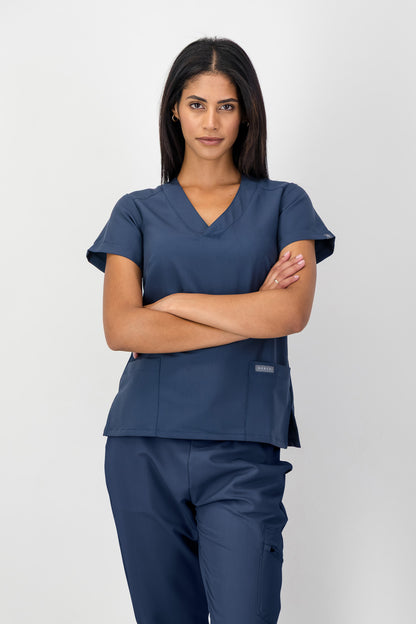 The Marie Women's Scrub Top - Airforce