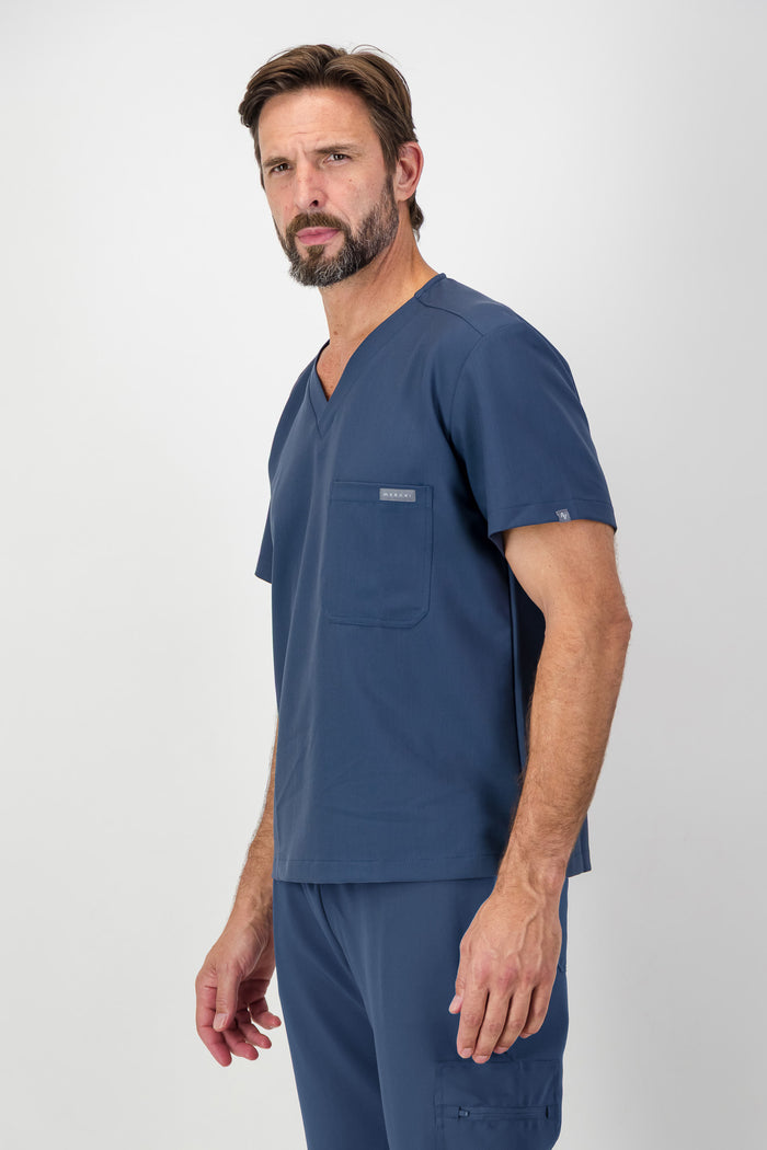 The Chris Men's Scrub Top - Airforce - Meraki Scrubs