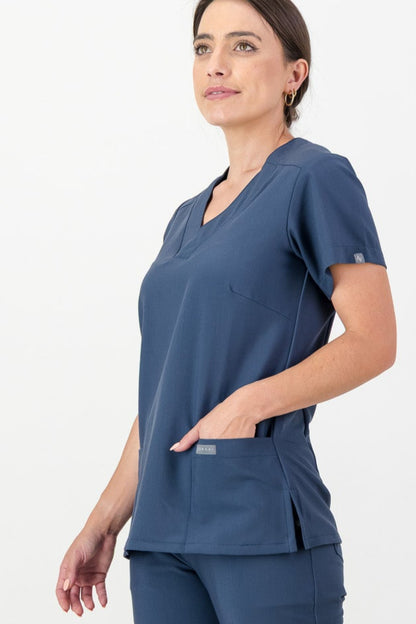 The Marie Women's Scrub Top - Airforce
