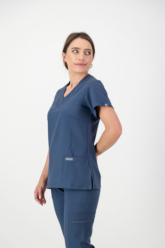 The Marie Women's Scrub Top - Airforce