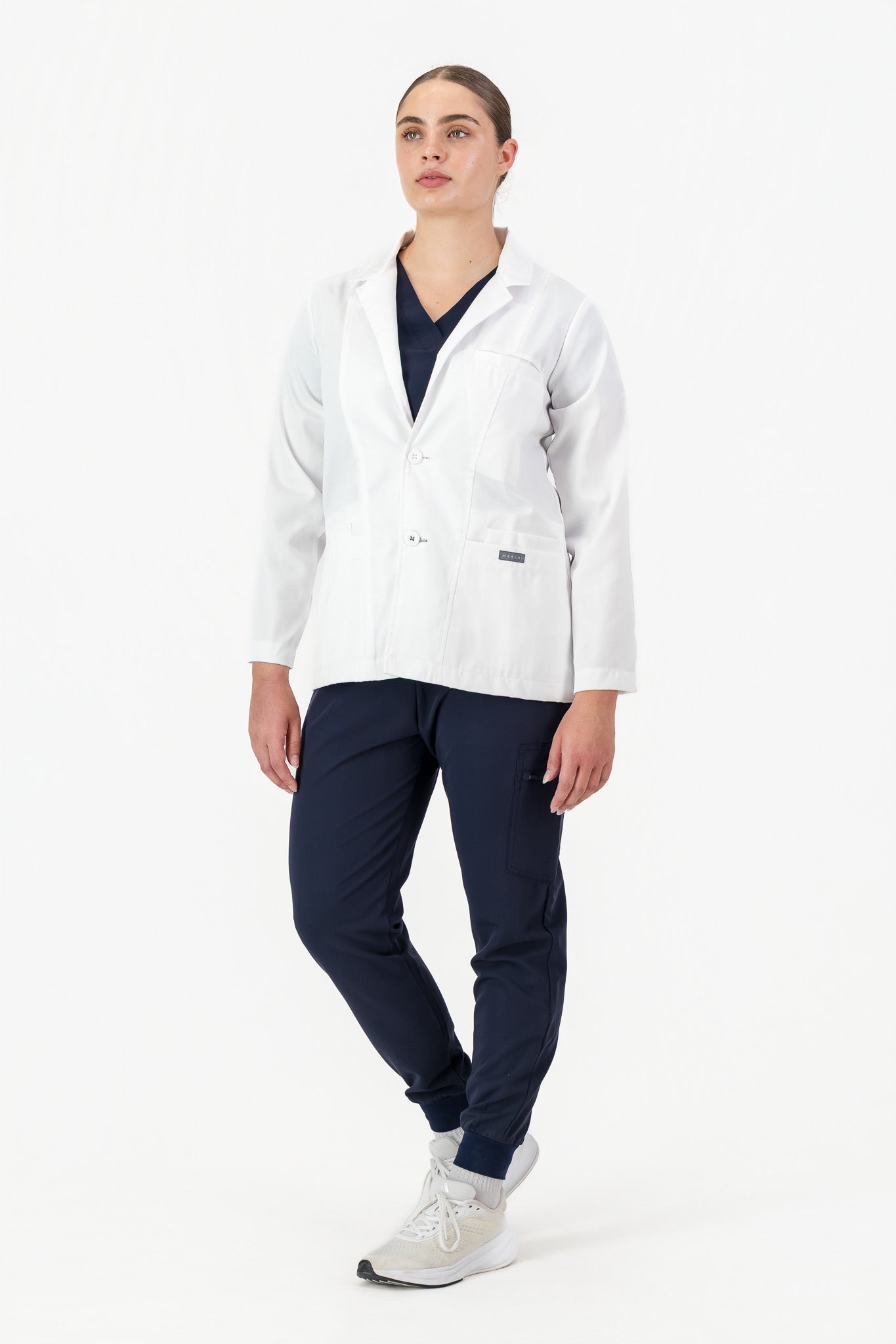 The Jane Women's Long Sleeve Lab Coat – Meraki Scrubs