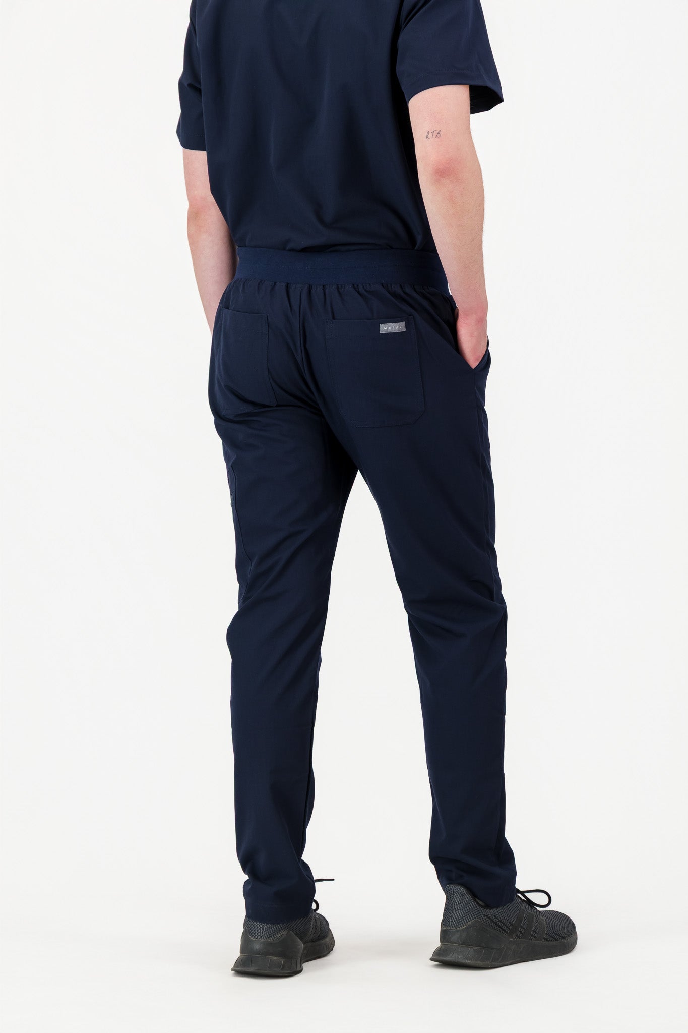 The Mens Straight Leg Scrub Pants - Navy