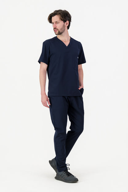 The Mens Straight Leg Scrub Pants - Navy