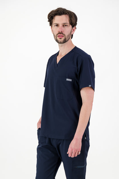 The Chris Men's Scrub Top - Navy