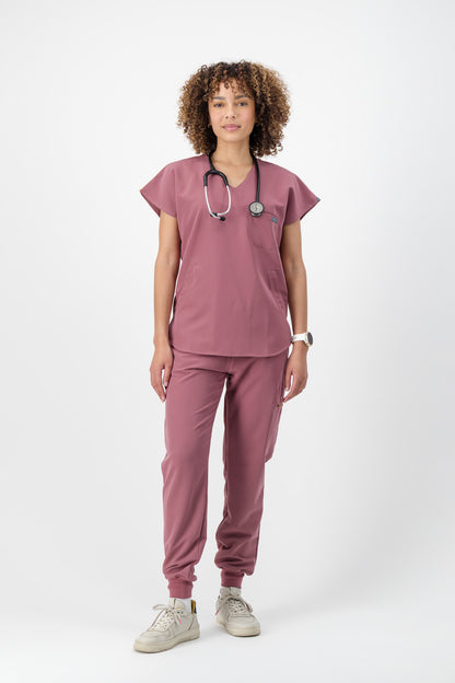 The Coco Women's Scrub Top - Rouge