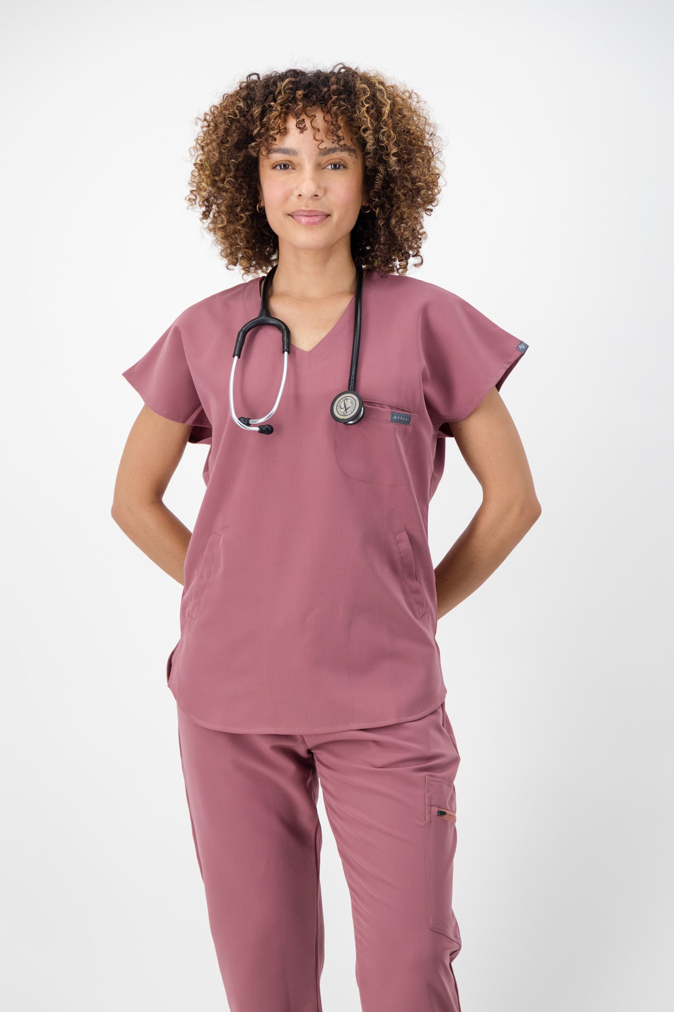 The Coco Women's Scrub Top - Rouge