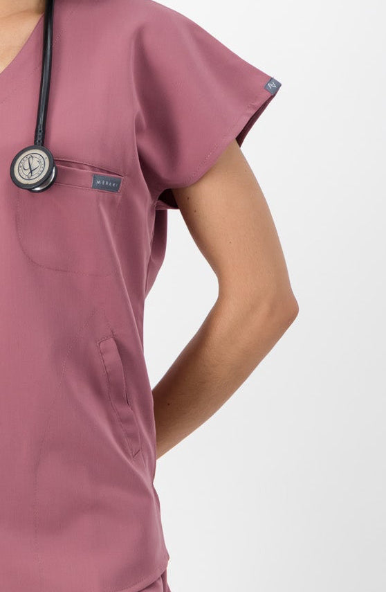 The Coco Women's Scrub Top - Rouge