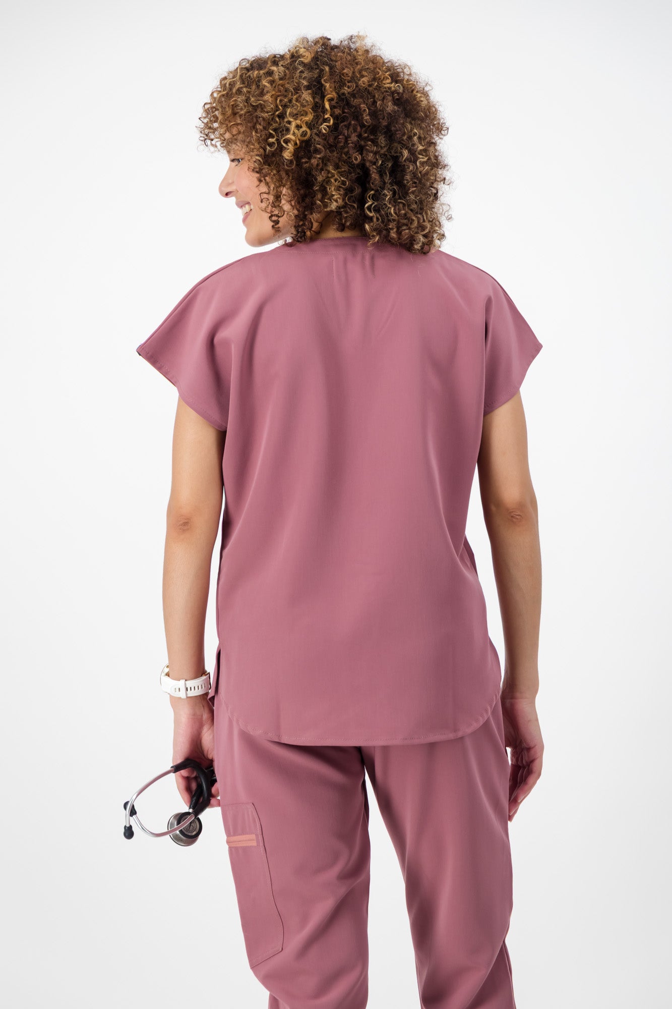 The Coco Women's Scrub Top - Rouge